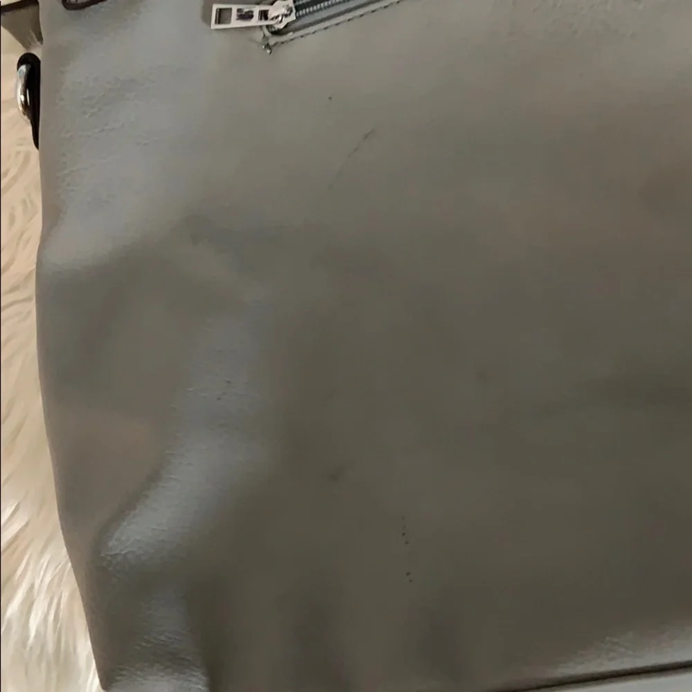 Grey Faux Leather‎ Hobo Tote Shoulder Bag Patchwork